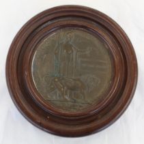 WWI Death Penny in mahogany frame to the family of WILLIAM ADAMS