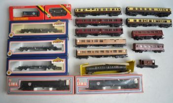 Collection of previously used OO/HO gauge rolling stock and passenger wagons to include 2 Lima