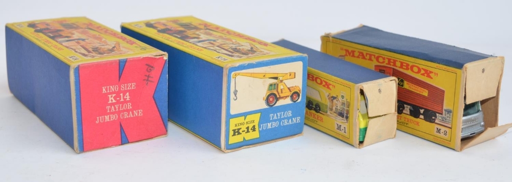 Four vintage boxed Matchbox diecast vehicles to include 2x K-14 Taylor Jumbo Cranes (both in - Image 9 of 9