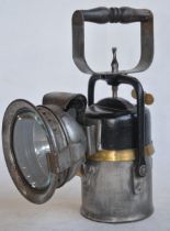 Vintage carbide railway/miners hand lamp by The Premier Lamp & Engineering Co, Leeds
