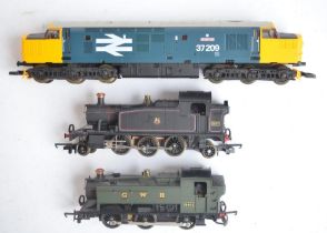 Three unboxed Lima electric train models to include Class 37 Diesel 37209 "Phantom", 2-6-2 45XX Tank