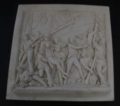 After John Edward Carew (Br. 1782-1868), the Death of Nelson, cast composite plaque in relief,