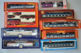 Collection of little used OO gauge Hornby, Lima and Airfix railway coaches, wagons, a 75 Ton