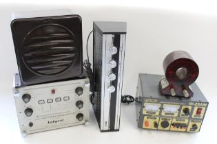 Vintage Rola bakelite extension speaker, Labgear E5180 TV pattern generator, Kolster Brandes KA 1001