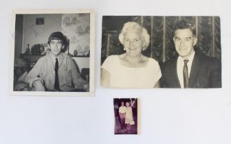 Beatles interest - Signed George Harrison photograph and two other photos of Louise and Harry
