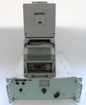 c1980s British military Selector Protector Radio Receiver with a similar period PSU
