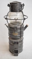 Unusual vintage 3 section French made carbide lamp, F.Durant "Depose" with 2 heavy attachment