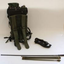 US Army AN/PRC-10 radio transceiver complete with folding antenna, H-33F handset in ST-120 carry