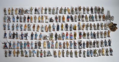 Extensive collection of 1/30 scale (60mm) painted metal military figurines by Hachette with 2