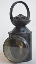 Vintage British Rail (E) guards oil lamp from Laisterdyke, West Yorkshire (with stamped brass panel)