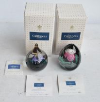 Osborne & Allen gemstone 3 globe paperweight set and a 150mm gemstone globe by the same manufacturer