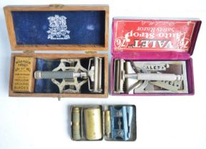 Collection of mostly vintage men's grooming accessories incl. a Valet Auto Strop Safety Razor, a