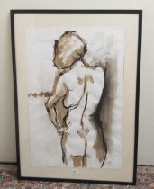 Ralph Mc? (British Contemporary); Female nude study, watercolour, signed and dated 30/05/12, 84cm