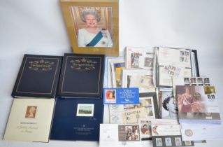 Collection of British Monarchy related stamps, FDC's (including Royal Mint commemorative coins)