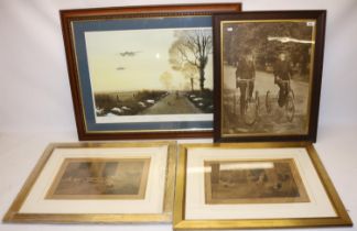After Stanley Berkley (1855-1909): 'Going, Going' and 'Gone', two pencil signed prints of dogs at