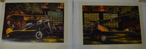 Two unframed high quality aviation prints by Barry Rowe to include "Early Morning Briefing" and US