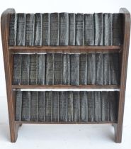 40 volume miniature set of Shakespeare's works, Allied Newspaper Ltd with original wooden bookcase