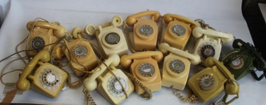 Large collection of wall and table Telephones dating from the 1960's to 1980's (12) A number of them