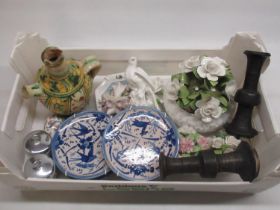 Selection of decorative ceramics incl. Italian maiolica jug, Deruta maiolica dishes, studio