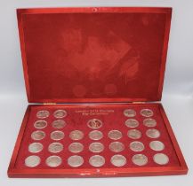 London 2012 Olympic 50p Collection (30), in plastic capsules and display case, all from circulation,