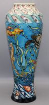 Moorcroft Pottery: South Pacific pattern vase, designed by Sian Leeper, numbered 221/300, dated