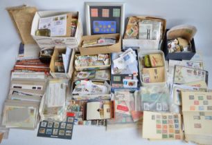 Extensive collection of stamps, FDC's, commemorative covers etc. some empty albums and refills and 3