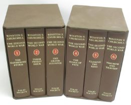 Folio Society - Churchill (Winston S.) The Second World War 6 vol. set in 2 slip-cases