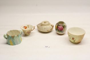 Royal Worcester potpourri, gilt bamboo relief highlights, No: 10326, puce backstamp Rd.No.114300,