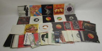 Mixed collection of 45 RPMs, inc. Michael Jackson, AC/DC, Earth Wind & Fire, Take That, etc. and a