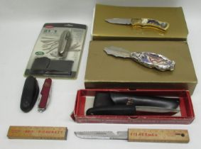 Cudeman knife in original box with black leather sheath, Unopened DSL 21 in 1 stainless steel pocket