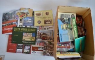 Collection of tram related literature, videos, post and Christmas cards and other related ephemera