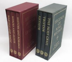 Folio Society - Legends of King Arthur 3 vol. set in 1 slip-case & British Myths and Legends 3