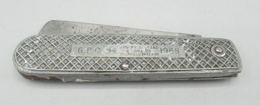 Joseph Rogers & Sons, Sheffield England - GPO folding pocket knife dated 1968, L21.5cm