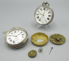 Thomas Russell & Son Liverpool - Edw.VII silver key wound and set open face pocket watch, signed
