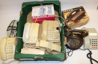 Two British Telecom Viscount telephones, British Telecom Rondo telephone and seven other