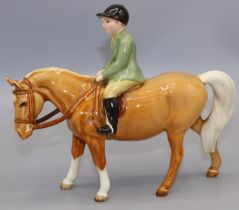 Beswick boy on palomino pony No. 1500