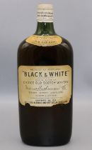 Buchanan's Black and White blended Scotch whisky, late 1940s, labelled 'By Appointment to H.M. The