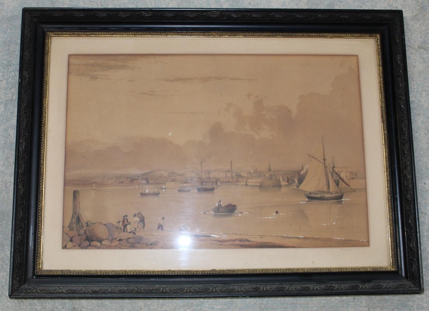 J.Henderdson (British C19th); Pair of River landscapes with figures, sail and row boats, lithographs - Image 3 of 6