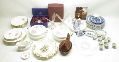 Mixed collection of ceramics and glassware inc. boxed Edinburgh Crystal set, partial dinner set,