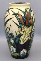 Moorcroft Pottery: Lamia pattern vase, dated '95, H25.5cm