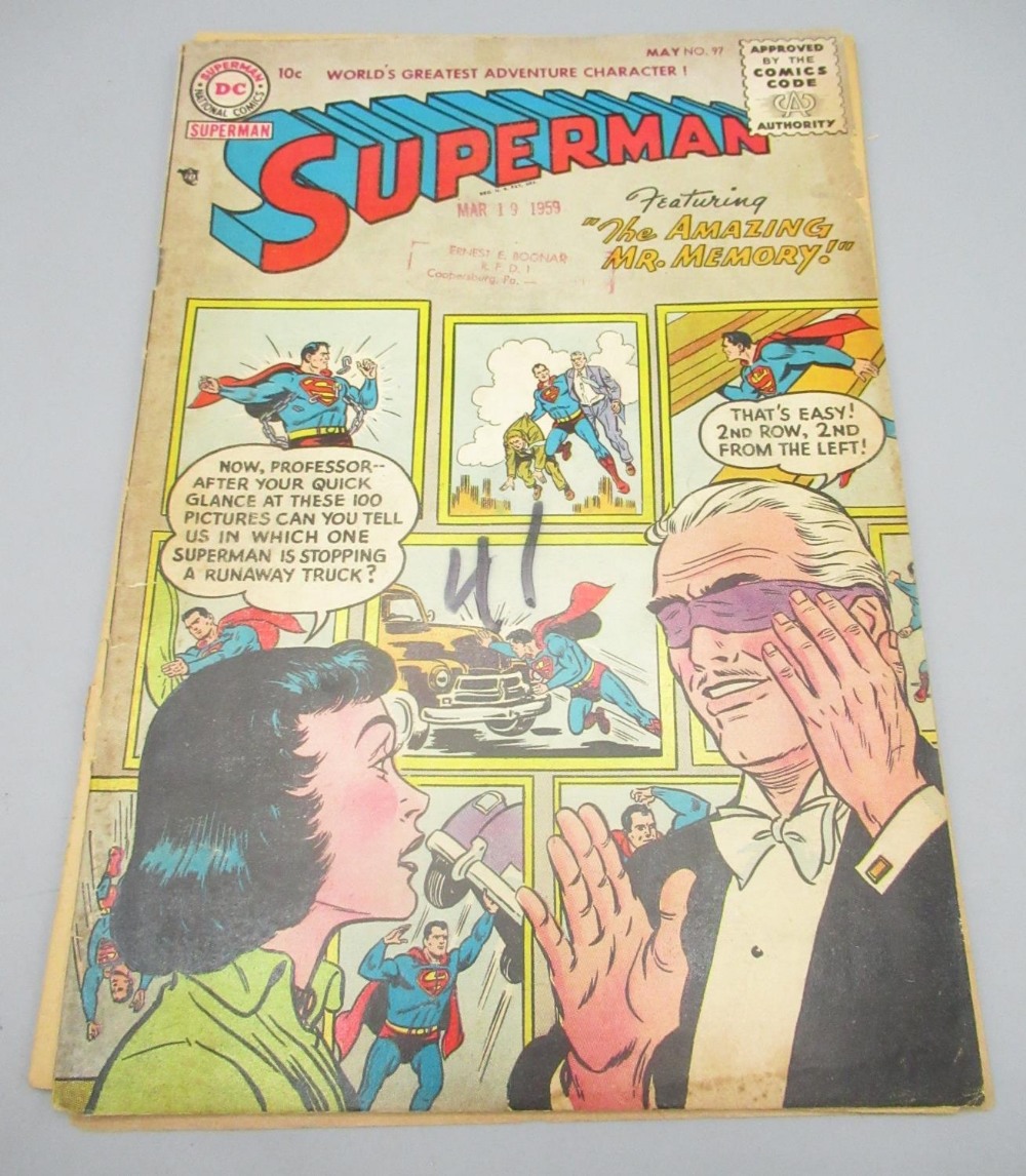 DC Golden Age - Superman #97 May 1955 'featuring The Amazing Mr. Memory!' a/f