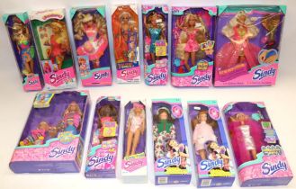 Collection of boxed 1990s Sindy dolls incl. 'Mega Hair', 'Magic Pedalling Patti', 'I Love Glitter