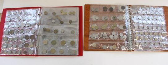 Two folders of mixed world and commonwealth coinage (qty)