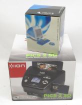 Boxed ION Pics 2 SD photo, slide & film scanner and Colour calendar, clock and calculator mini