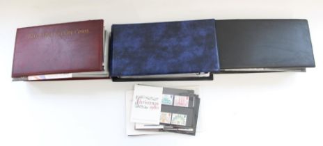 Three folders of mixed FDCs and some Royal Mail Mint presentation packs