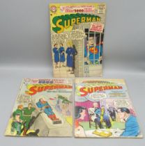 DC Silver Age - Superman Issues #107, 108 & 109, a/f (3)