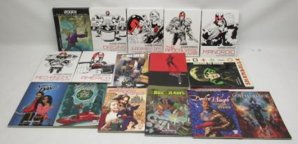 Mixed collection of Judge Dredd and 2000AD books, graphic novels and comics, some by Titan Books and