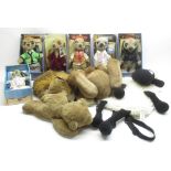 Collection of soft toys inc. Meerkats with COA