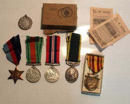 WWII Medals to H.A. Sayers, from Scarborough. 1939-45 Star, Defence Medal, War Medal 1939-45,