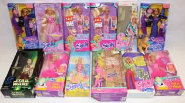 Collection of 1990s/2000s Sindy dolls with boxes, incl. 'Sabrina the Teenage Witch', 'Talking Fun